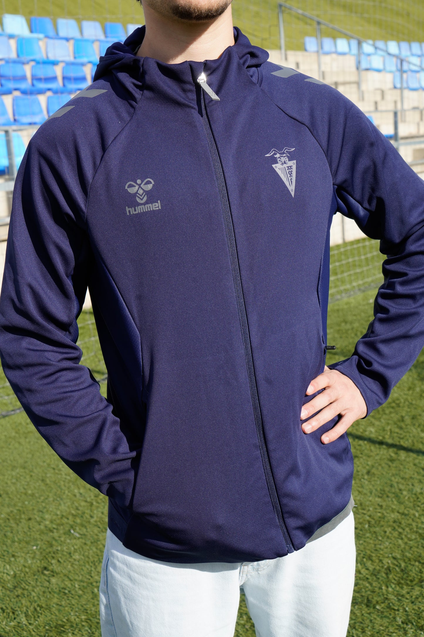 Hoodie - Part Superior (blau/gris)